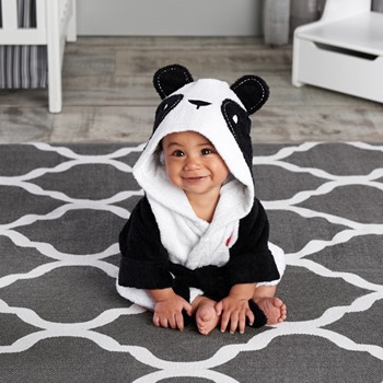 pamper me panda hooded spa robe